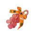 Pink Crystal Grape Handmade Soap Halloween Decoration Set with Pumpkin Ribbon & Spooky Accessory (Spider Carrying Red Eyeball) - Festive Halloween Hand Soap Gift for Bathroom Decor