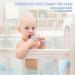Silicone Baby Teether and Toothbrush Set - Set of 3 Infant Training Finger Toothbrushes with Storage Case - Blue - Buy Online on GoSupps.com