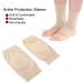 Soft Elastic Ankle Protection Sleeve Silicone Protective Pad Breathable Foot Heel Crack Sock Designed for Hockey Figure Roller - Buy Online on GoSupps.com