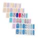 5 Sheets Nail Art Stickers Nail Polish Strips Full Nail Strips Nail Art Wraps Nail Polish Wraps Nail Wrap Stickers Calcomanias Para U as Nail Polish Decals Full Cover Purple