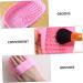 FRCOLOR Set of 4 Makeup Brush Exfoliating Pad Makeup Cleaning Mat Makeup Brush Washer Cleaning Mat for Makeup Brush Keychain Comb Makeup Box Silica Gel Cleaner Portable - Buy Online on GoSupps.com
