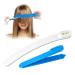 Professional Hair Styling Tools: DIY Layering and Trimming Kit with Clips Guide for Bangs Layers Split Ends - Blue