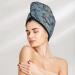 Hair Towel Wrap with Button - Quick Drying Towel Turban for All Hair Types | Underwater Animals & Flowers Design - Buy Online on GoSupps.com