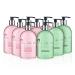 Baylis & Harding Anti-Bacterial Hand Wash Bundle: 6 x 500 ml Rhubarb & Pink Pepper & 3 x 500 ml Aloe Tea Tree & Lime (9 bottles) - Vegan Friendly Hand Wash Bundle 2