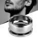 Yotown Beard Brush Shaving Brush Bowl, Men Wet Shaving Soap Mug Bowl Silver Metal Face Cleaning Health Care Shave Tool with Lid Men's Durable Shave Soap Cup Heat Insulation Smooth Shaving Mug Bow