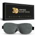 3D Contoured Sleep Mask Deep Orbit Ultra Light Weight & Comfortable Sleeping Mask 3D Sleep Mask for Eyelash Extensions with Velcro Closure Concave Molded Night Sleep Mask Light Grey