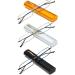 Hubeye 3 Pairs Metal Reading Glasses - Compact Light Classic Design with Spring Hinges & Etui - Available in Black Gold Silver - 1.00 Diopters - Buy Online on GoSupps.com