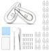 Vastar glasses repair set 12 pairs of silicone glasses nose pads with 24 screws 3-in-1 screwdriver cleaning cloth and tweezers glasses pads