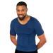 Men's Posture Corrector T-shirt | Anti Back Pain | Straightens Back and Shoulders | Compression | Undershirt | Short sleeves Blue Large-X-Large Blue