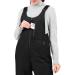 Sportneer Women's Insulated Snow Bibs with Front Pockets - Black Ski Overalls (Regular/Large) - Buy Online on GoSupps.com
