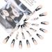 Brishow Beige French Long Press-On Nails with Black Butterfly | 24-Piece Ballerina Acrylic Set for Women & Girls - International Shipping Available - Buy Online on GoSupps.com