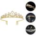 FRCOLOR 1pc Decorative Rhinestone Dress Accessory Princess Headband Shiny Crystal Crowns Party Women Bride Exquisite Comb Girls Trend Bridal Prom Party Baroque Shining Gold Plastic Tiara Small 15x3cm Golden - Buy Online on GoSupps.com