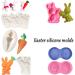 Rabbit Carrot Silicone Mold for Homemade Chocolate Make Easter Gifts for Children High Temperature Resistance Carrot Molds for Chocolate Baking Fondant Multi-color - Buy Online on GoSupps.com
