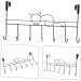 Holibanna Wrought Iron Door Hook Coat Hangers Hat Hanger Bath Iron Hook Wall Home Supplies Metal Iron Gate 41.5X23X5CM Black - Buy Online on GoSupps.com
