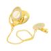 SUNGOOYUE Golden Baby Pacifier - 26 Letters Silicone Bling Pacifier with Clips for 6-18 Months - International Shipping Available - Buy Online on GoSupps.com