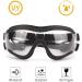 Namsan Adjustable Dog Sunglasses | Waterproof & Windproof Protective Glasses for Medium/Large Dogs | Perfect for Motorcycle Rides - Clear Silver - Buy Online on GoSupps.com