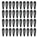40 Pack Black 2 Inch Barrettes Women Metal Snap Hair Clips Accessories