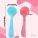 Buy Wllhyf 2-Pack Manual Face Cleaning Brush - Soft Silicone Peeling Pad with PP Handle for Clear Skin (Blue & Pink) - International Shipping - Buy Online on GoSupps.com