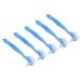 Ververt Touch Denture cleaning brush ProStese brush set 5-part professional double-sided wrong tooth cleaning brush for the elderly portable trips blue