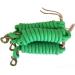 Set of 3 Green 9-Foot Nylon Lead Ropes with Leather Popper - Buy Online on GoSupps.com