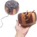 LAMXD Wooden Yarn Bowl Holder with 12 Bamboo Crochet Hooks - Handmade Wool Storage Organizer for Knitting & Crochet - 15 cm - Buy Online on GoSupps.com