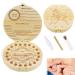 Milk tooth jar wooden tooth box milk teeth boys love anger and milk teeth fairy milk tooth box girls for maintaining and presentation of milk teeth