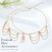 Zoestar Bridal Pearl Head Chain Gold Crystal Pendant Headpiece Boho Festival Headband Wedding Hair Jewelry for Women and Girls - Buy Online on GoSupps.com