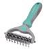 Navaris Pet Fur Dematting Comb - Grooming Undercoat Remover Dog Brush - Cat Hair Deshedding Tool for Small Medium Large Pets with Long or Short Hair Style 2