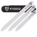 3 Swords Germany Double Sided 3 Pieces Glass Nail Files for Natural and Artificial Nails with Black Plastic case 3 Glass Nail Files