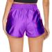 PESION Women's Metallic Purple Shiny Rave Hot Shorts - Small - Buy Online on GoSupps.com
