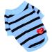 Buy Paidful Striped Dog Shirt for Small & Medium Dogs | Breathable Summer Tank Tops with Heart | Pet Clothing for Chihuahua Yorkie & Puppies (Blue L) - Buy Online on GoSupps.com