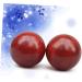 Homsfou Baoding Balls - 2PC Asian Meditation Balls for Wrist Strengthening & Relaxation | Wooden Chinese Massage Fitness Balls (5cm) - Red - Buy Online on GoSupps.com