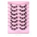 Segmented Diy Fake Eyelashes 7 Pairs Handmade 8D Comfortable Fluffy Eyelashes(Size:DIY7-14)