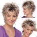 Short Blonde Real Hair Wig - Pixie Cut Layered Wigs for Women | Stylish Fluffy & Light Curly Ash Gold Options - Buy Online on GoSupps.com