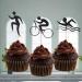Morndew 24 PCS Black Glitter Triathlon Cupcake Toppers Swimming Running Cycling Picks for Sports Theme Party Anniversary Party Birthday Party Baby Shower Wedding Party Decorations - Buy Online on GoSupps.com