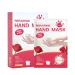 Moisturising Hand Mask for Dry Hands Hand Moisturising Gloves - Hand Masks Hand Care Spa Treatment Intensive Repair for Extremely Dry Cracked Hands - 5 Packs Rose & Milk Roses & Milk
