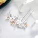 Vakkery Wedding Hair Accessories - Silver Flower Hair Pins & Clips | Bridal Jewelry for Women & Girls (3 Pack) - Buy Online on GoSupps.com