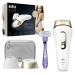 Braun IPL Silk-Expert Pro 5 At Home Hair Removal With Pouch Precision Head And Venus Razor Alternative For Laser Hair Removal Gift For Women White/Gold PL5117 IPL 5117