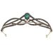 FRCOLOR Baroque Queen Crown Vintage Princess Hair Crown Vintage Crystal Crown Vintage Tiaras with Gemstones for Halloween Party Green