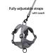 Pangdi Cat Dishes & Leash Set | Tactical Outbreak-Proof Emotional Support Kitten Vest | Gray Large | International Shipping Available - Buy Online on GoSupps.com