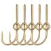 THKFISH Fishing Hooks Hat Pins for Fishing Hat Hook Clip Gold Fish Hook Hat Clip Fish Hooks for Hat 5PCS Tie Clips Gold/Black/Sliver A-GLOD-5PCS