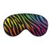 Rainbow Zebra Skin Sleep Mask for Women Adjustable Sleeping Eye Shades Cover with Elastic Strap