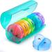 Sukuos Weekly Pill Organizer 2 Times a Day - Large Daily Pill Case for Vitamins and Supplements - Cyan Box - Buy Online on GoSupps.com