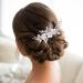 Vakkery Flower Bridal Hair Comb Silver Bride Crystal Hair Headpiece Prom Wedding Hair Accessories for Women and Girls - Buy Online on GoSupps.com