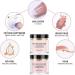 Dip Powder Nail Kit - French Manicure Starter Kit with 4 Colors - Pink, Nude, White - Includes Base, Top Coat, Activator - DIY Nail Art for Beginners - Buy Online on GoSupps.com