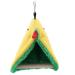 Parrot standing perch hanging triangle hammock bird cage hanging bed plush tent toys for birds parrots nymphensittish little conurs nests