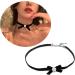 Oralgos Adjustable Band Necklace - Fashionable Black Collarbone Chain with Delicate Loop Trailer for Everyday & Party Wear - Buy Online on GoSupps.com