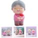 Elderly Couple Cake Figurines - Pink Vinyl Cake Decoration | 8.4x4.8CM - Perfect for Baking & Crafting - Buy Online on GoSupps.com