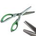 JISTL Green Pinking Shears Comfort Grips Crafts Zig Zag Cut Sewing Scissors Professional Handheld Dressmaking