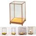 ORFOFE Box Wood Carving Glass Cover clear display stand buddha display stand Display Accessory toy shelf 17x12cm Assorted Color - Buy Online on GoSupps.com